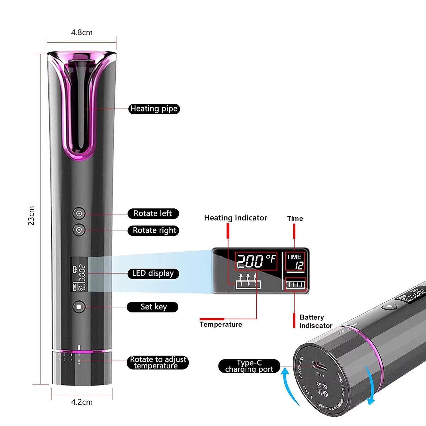 Cordless Hair Curler